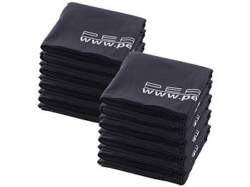 Micro Handtuch: PEARL 10er-Set extra-saugfähige Mikrofaser-Badetücher, 180 x 90 cm, schwarz