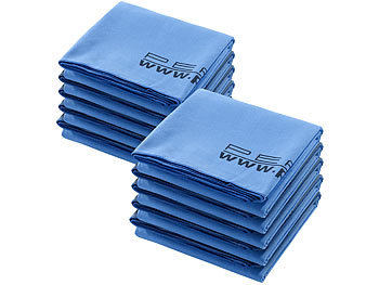 Microfleece Handtuch: PEARL 10er-Set extra-saugfähige Mikrofaser-Badetücher, 180 x 90 cm, blau