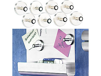 Kühlschrankmagnete: infactory 8er-Set starke Magnethaken mit Power-Magnet