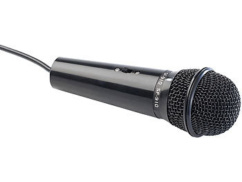 auvisio Kondensator-Mikrofon mit Stativ für PC und Notebook, 3,5-mm-Klinke
