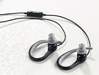 auvisio Wasserdichtes Headset (IPX8) mit sportlichem Ohrbügel