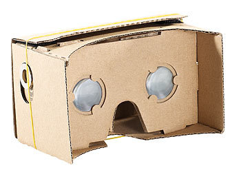 PEARL Virtual-Reality-Brille VRB55.3D, Bausatz für Smartphones (5" - 5,5")