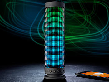 auvisio Lautsprecher & MP3-Player LSS-310 mit Bluetooth, 80 RGB LEDs, 20 Watt