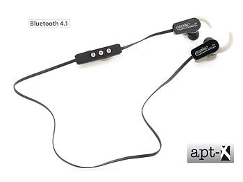 auvisio Sport-Headset mit Bluetooth 4.1, Spritzwassergeschützt, aptX