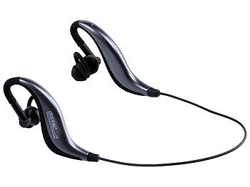 auvisio Sport-Headset mit Bluetooth 4.1, spritzwassergeschützt IPX4