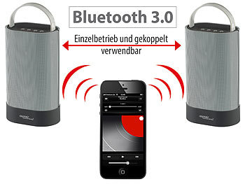 auvisio Stereo-Lautsprecher Duo MSS-200.btd mit Bluetooth (refurbished)