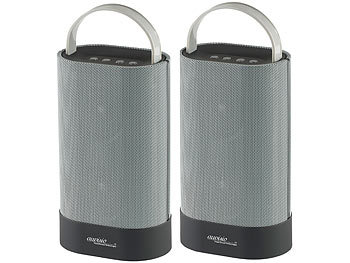 auvisio Stereo-Lautsprecher Duo MSS-200.btd mit Bluetooth (refurbished)