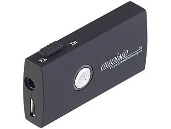 auvisio 2in1-Audio-Sender und -Empfänger mit Bluetooth 3.0, 10 m Reichweite
