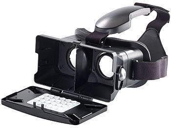 auvisio Virtual-Reality-Brille VRB70.3D mit Magnetschalter, großer Blickwinkel