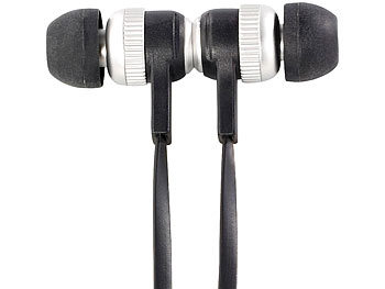 auvisio In-Ear-Stereo-Headset mit Magnetverschluss und Flachkabel