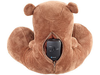 auvisio Lautsprecher-Teddybär mit Bluetooth 4.1 + EDR und Mikrofon, 10 Watt