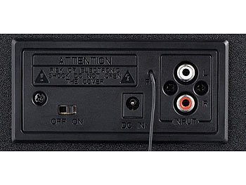 auvisio Turm-Lautsprecher mit Bluetooth, USB-Anschluss & SD-Slot, 40 Watt