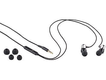 auvisio In-Ear-Headset mit Fernbedienung & patentiertem Soundsystem