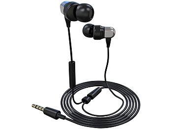 PEARL In-Ear-Headset IHS-400 mit Fernbedienung und patentiertem Soundsystem