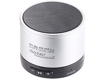 auvisio Mobiler Aktiv-Lautsprecher mit Bluetooth 2.1, Metallgehäuse, 4 Watt
