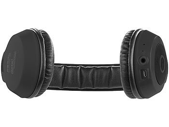 PEARL Faltbares Headset, Bluetooth 4.0 Audio-Eingang,schwarz (refurbished)