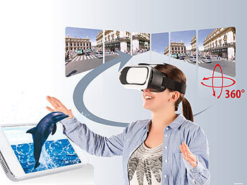 auvisio Virtual-RealityBrille VRB58.3D f. Smartphones, 3D-Justierung (refurb.)