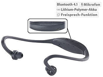 auvisio Kabelloses Sport-Headset mit Bluetooth 4.1 und Akku