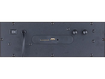 auvisio WLAN-Multiroom-Lautsprecher mit Subwoofer, BT, Airplay, 80 W, schwarz
