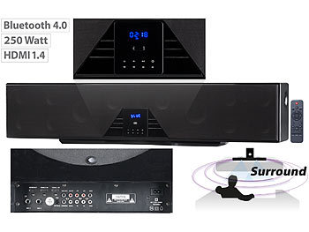 auvisio 3D-Soundbar mit 5.1-Unterstützung, Bluetooth 4.0 (Versandrückläufer)