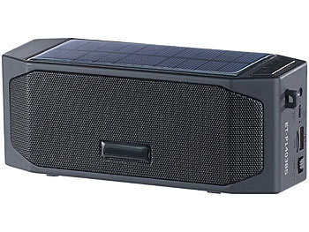auvisio Solar-Lautsprecher mit Bluetooth 3.0, Freisprecher, Powerbank, 12 Watt