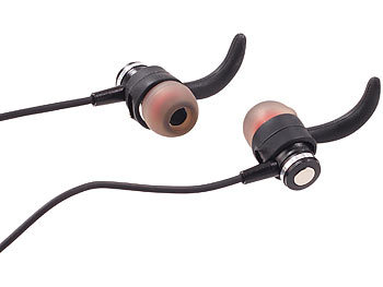 auvisio Magnetisches In-Ear-Stereo-Headset, BT 4.1, Multipoint & Auto-Connect
