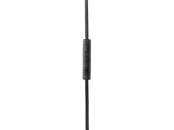auvisio In-Ear-Headset mit 2x 2 Membranen & 3-Tasten-Bedienteil, 3,5-mm-Klinke