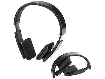 auvisio Faltbares On-Ear-Headset mit Bluetooth, Auto-Pairing, Multipoint, 30 m