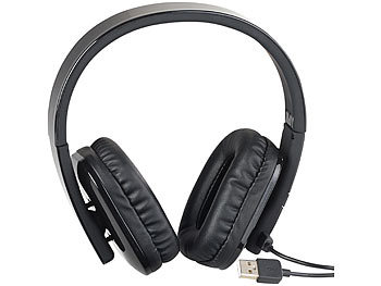 auvisio Faltbares Over-Ear-Headset, Bluetooth, Auto-Pairing, Multipoint, 30 m