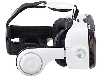 auvisio Virtual-Reality-Brille mit Headset & Game-Controller im Set, Bluetooth
