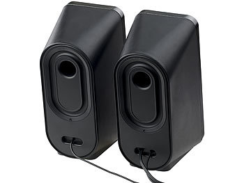 auvisio Stereo-Lautsprecher mit USB-Stromversorgung, 24 Watt, 3,5-mm-Klinke