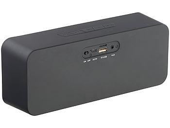 auvisio Stereo-Lautsprecher, Bluetooth, Freisprecher, MP3, FM-Radio, 20 Watt