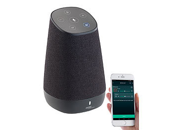 auvisio Mobiler WLAN-Multiroom-Lautsprecher mit Amazon Alexa und Akku, 30 Watt