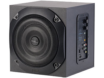 auvisio Analoges 5.1-Lautsprecher-System für PC, TV, DVD, Beamer & Co., 120 W