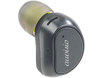 auvisio In-Ear-Mono-Headset mit Powerbank-Etui, Siri- & Google-kompatibel