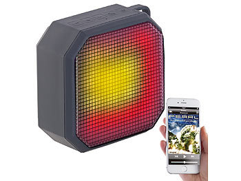 MP3 Box: auvisio MP3-Aktiv-Lautsprecher mit Bluetooth, Freisprecher, LED-Lichtshow, 6 W