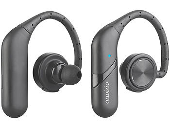 Ohrhörer, Bluetooth: auvisio True Wireless In-Ear-Headset, Ohrbügel, Bluetooth 5, 15 Std. Spielzeit