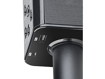 auvisio Karaoke-Mikrofon mit Bluetooth, MP3-Player, Versandrückläufer
