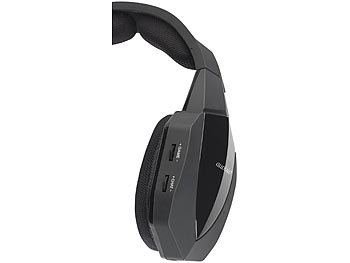 auvisio Digitales Gaming-Funk-Headset mit TOSLINK & 12-Stunden-Akku, 2,4 GHz