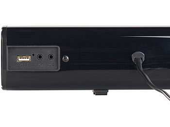auvisio Stereo-Soundbar mit Bluetooth, AUX-In und USB-Audioplayer, 100 Watt