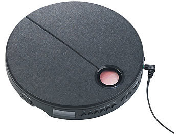 auvisio Tragbarer CD-Player mit Anti-Shock, Bass Boost und In-Ear-Kopfhörern