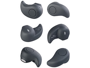 Callstel Winziges Akku-In-Ear-Headset mit One-Touch-Bedienung, Bluetooth 4.1