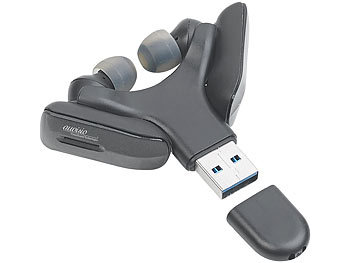 auvisio True Wireless In-Ear-Headset mit USB-Ladehalterung und Bluetooth 4.1
