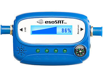 esoSAT Digitaler Satelliten-Finder mit Kompass, LCD-Display und Tonsignal