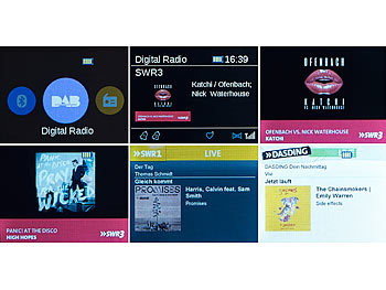 VR-Radio Mobiles Digitalradio mit DAB+ und UKW, LCD-Farbdisplay, Wecker, 8 Watt