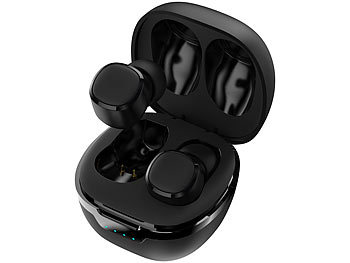 auvisio In-Ear-Stereo-Headset mit Bluetooth 5, Ladebox, bis 22, Std. Spielzeit