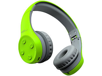 auvisio Over-Ear-Stereo-Headset für Kinder, Lautstärke-Begrenzung, Bluetooth 5