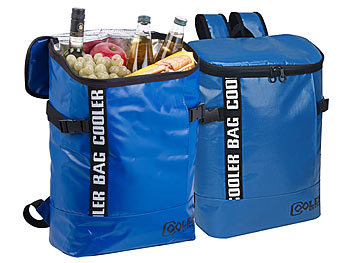 Einkaufsrucksack: Xcase 2er Pack Lkw-Planen-Kühlrucksack, abwaschbar, wasserabweisend