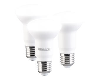 Luminea 3er-Set LED-Reflektor R63 E27, 7W (ersetzt 60W), 630lm, tageslichtweiß