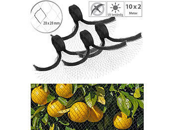 Taubenabwehr: Royal Gardineer 4er-Set Vogelschutznetze für Obstbäume, 10 x 2 Meter, 28x28 mm Maschen